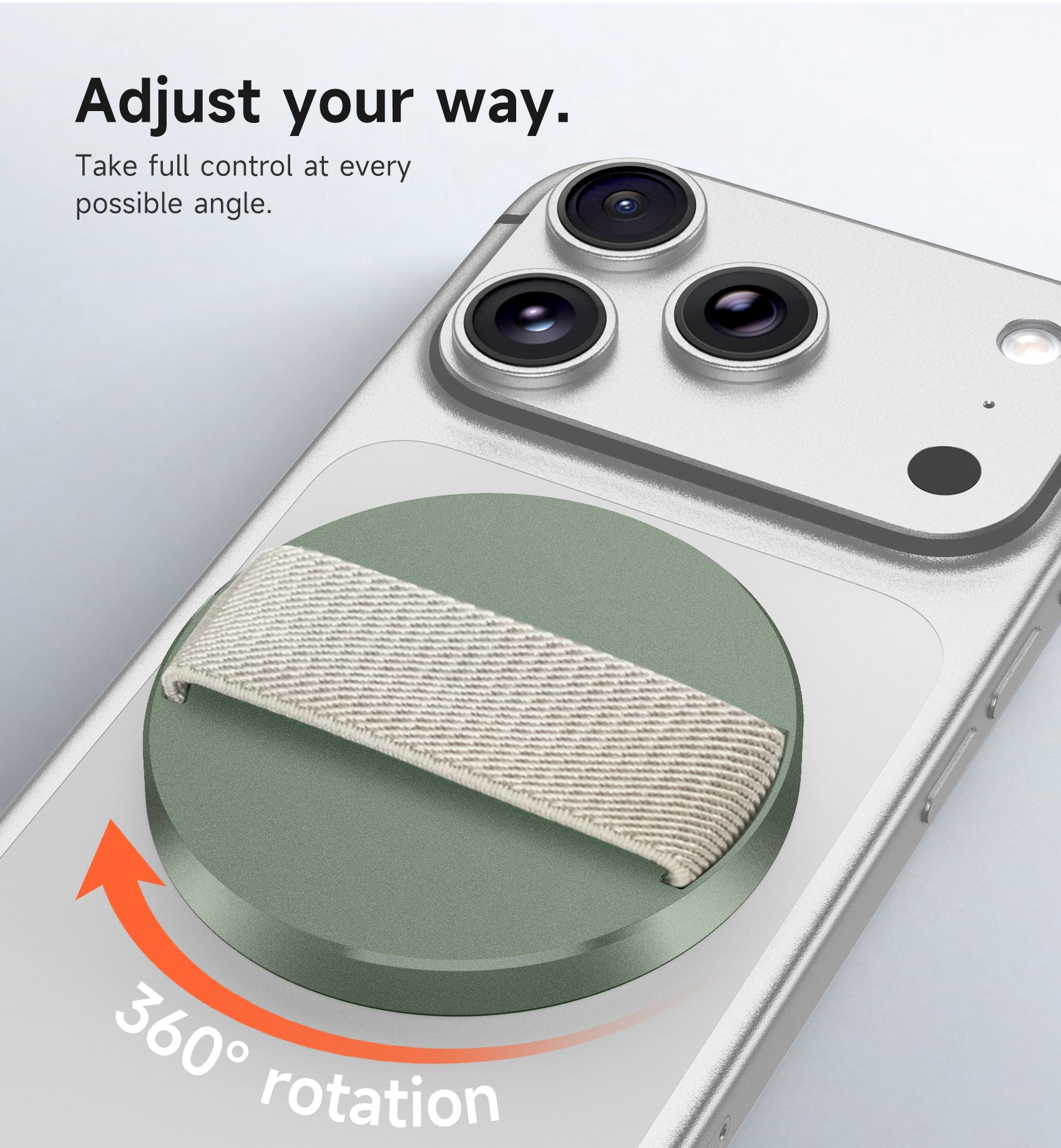 Suritch MagSafe Phone Grip for iPhone 17 16 15 14 13 12 Series MagSafe Cases Magnetic Phone Loop Detachable Magnet Cell Phone Finger Strap