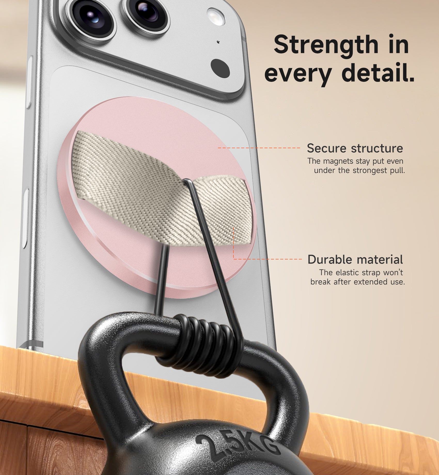Suritch MagSafe Phone Grip for iPhone 17 16 15 14 13 12 Series MagSafe Cases Magnetic Phone Loop Detachable Magnet Cell Phone Finger Strap