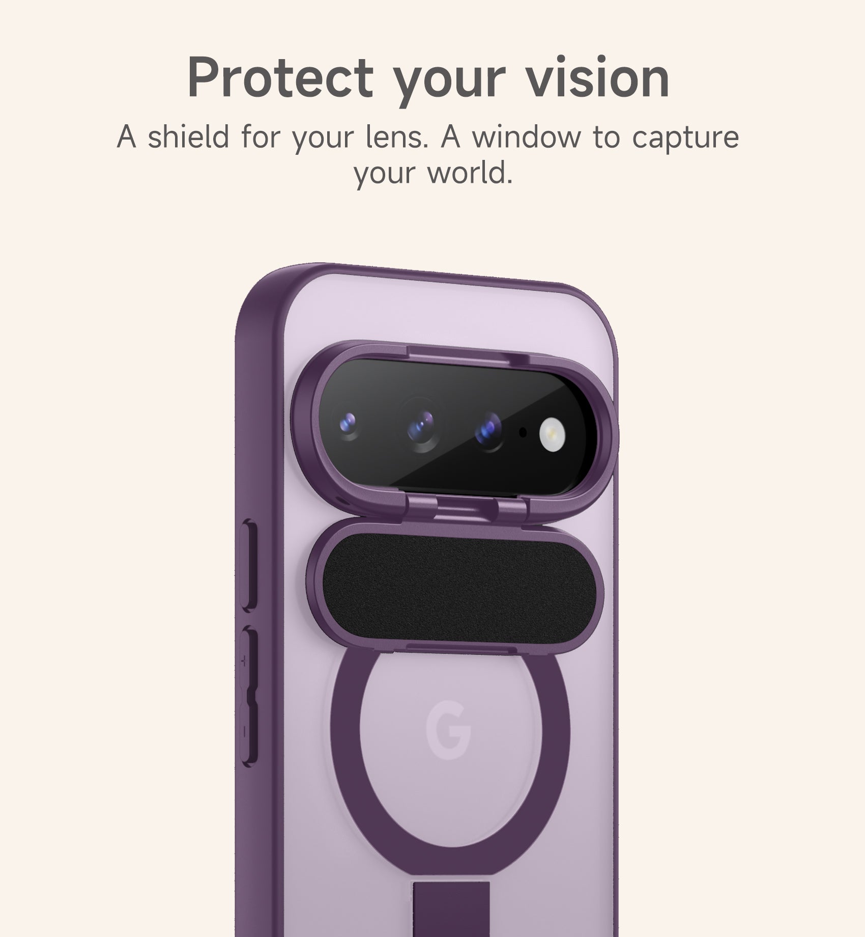 Suritch Magnetic Case for Google Pixel 10 Translucent Back Cover Compatible with Magsafe Built-in Kickstand Camera Protection