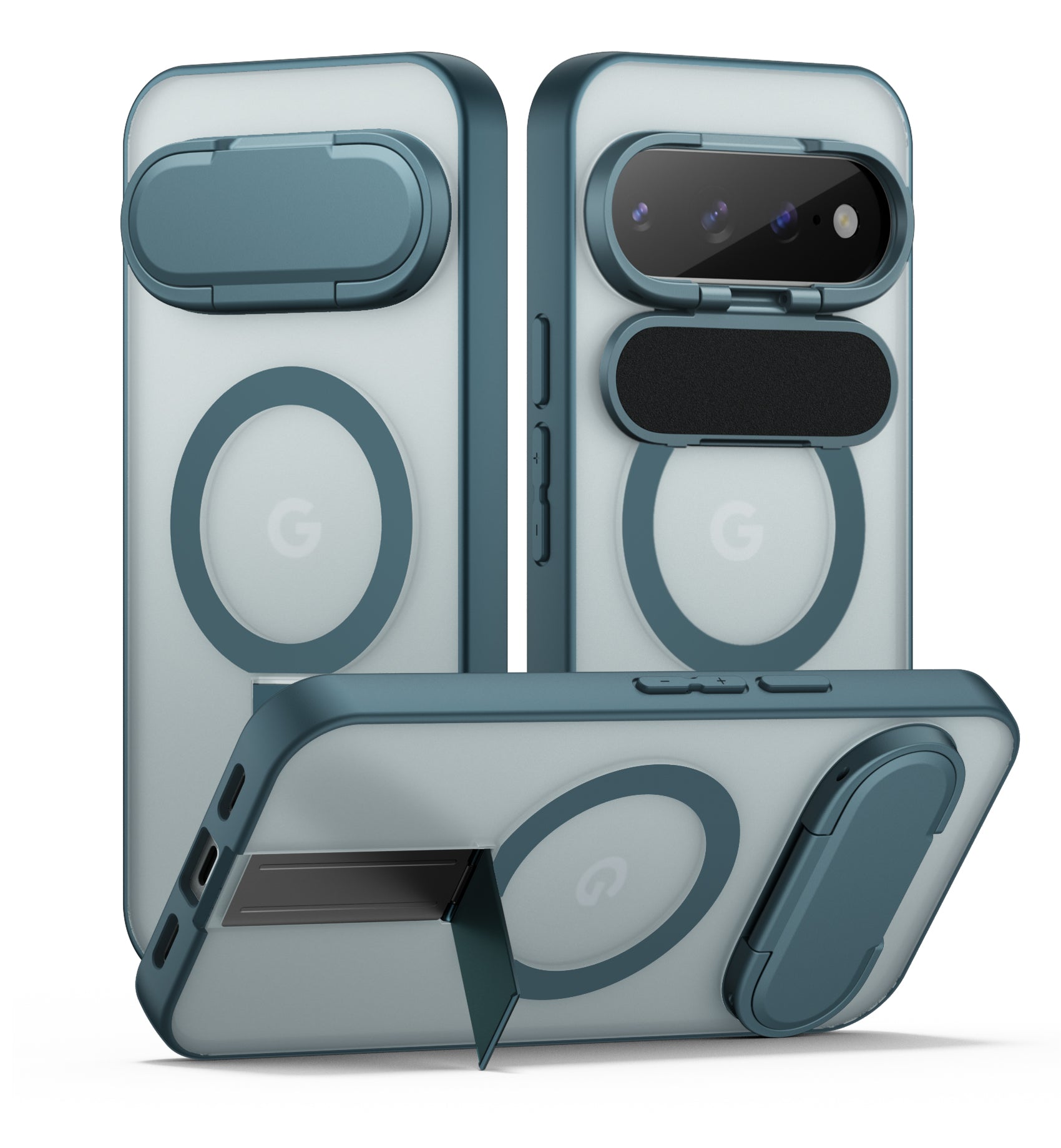 Suritch Magnetic Case for Google Pixel 11 Pro XL Translucent Back Cover Compatible with Magsafe Built-in Kickstand Camera Protection