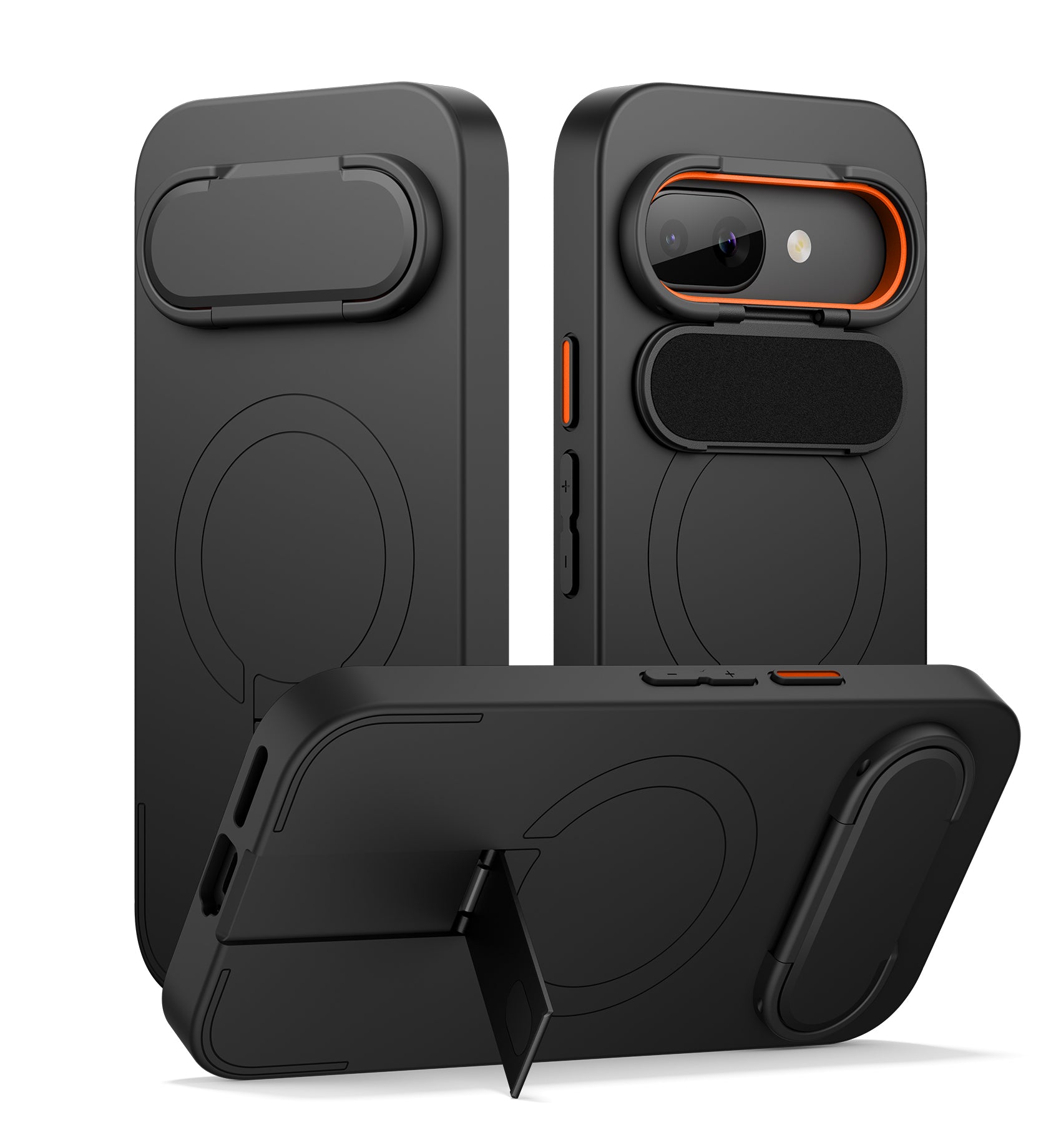 Suritch Case for Google Pixel 9a Compatible with MagSafe Protective Cover with Camera Cover Adjustable Metal Kickstand