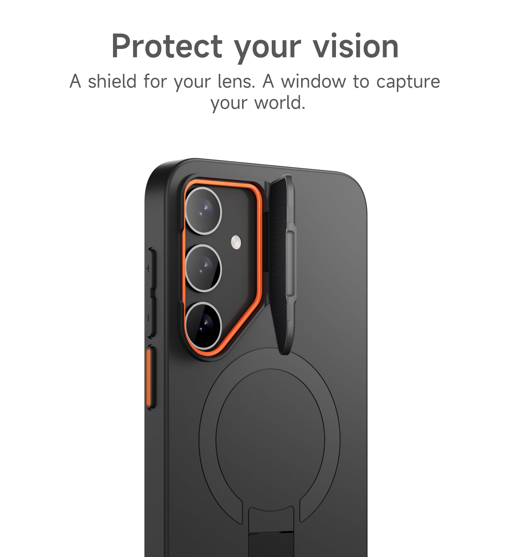 Suritch Case for Samsung Galaxy S24 Magnetic Protective Cover with Camera Cover Adjustable Metal Kickstand