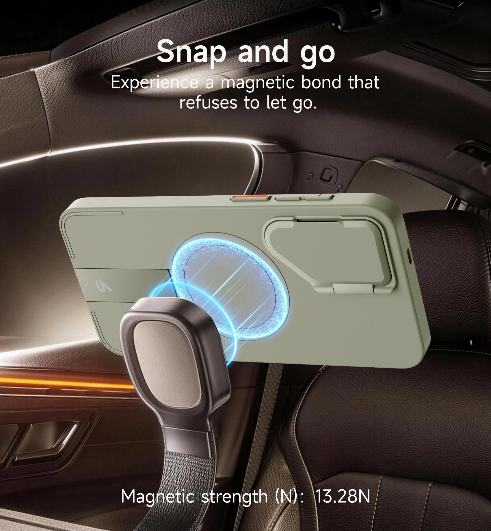 Suritch Case for Samsung Galaxy S24 Magnetic Protective Cover with Camera Cover Adjustable Metal Kickstand
