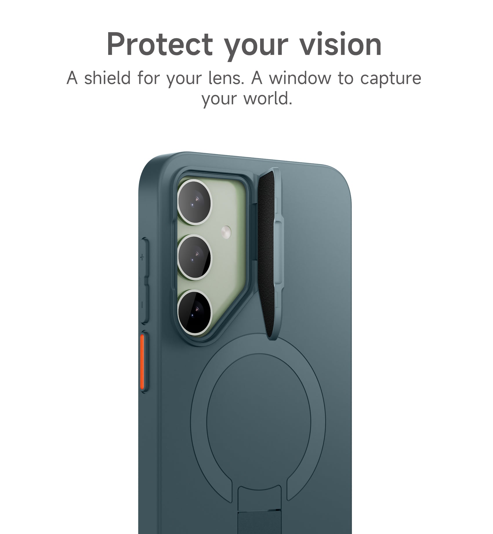 Suritch Case for Samsung Galaxy S24 Magnetic Protective Cover with Camera Cover Adjustable Metal Kickstand