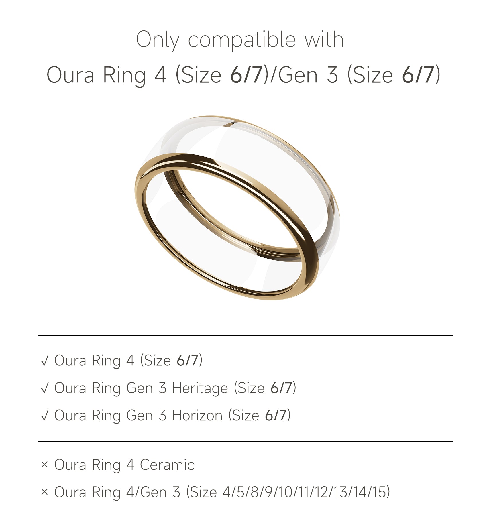 Suritch Ring Cover for Oura Ring Gen 4 Oura Ring Gen 3 Horizon Oura Ring Gen 3 Heritage Ultra-Thin Anti-Yellow Transparent Ring Protector TPU Case Support Charging with Cover on