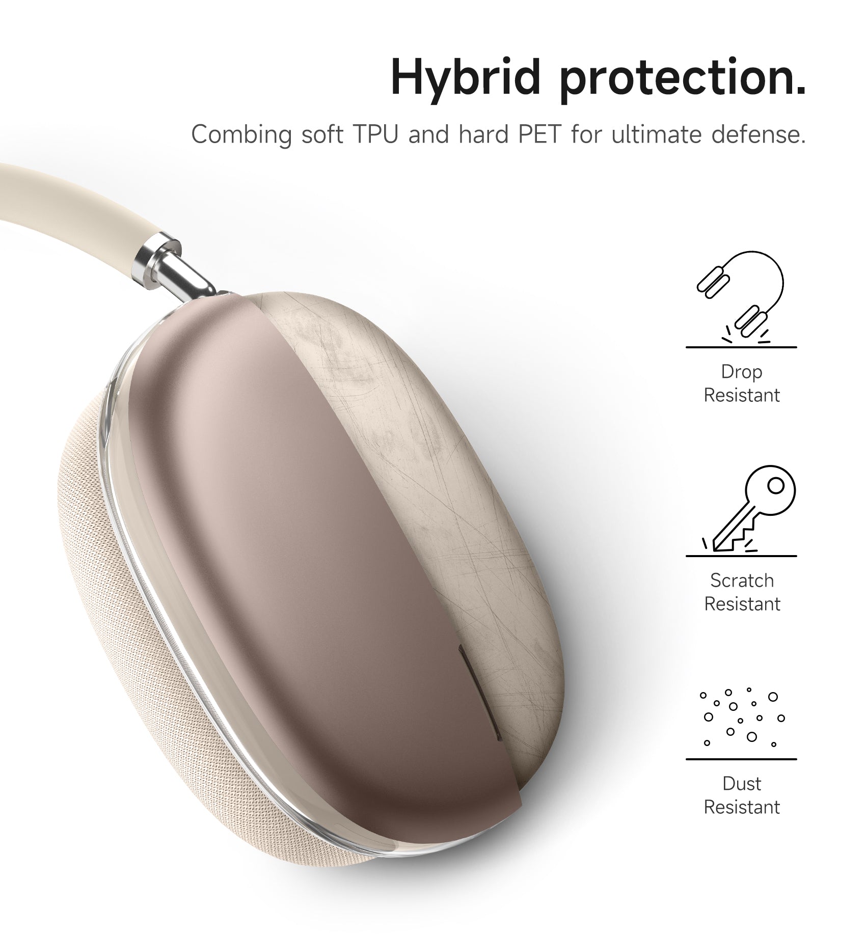 Suritch Case for AirPods Max Headphones TPU Anti-Scratch Ear Cups Cover