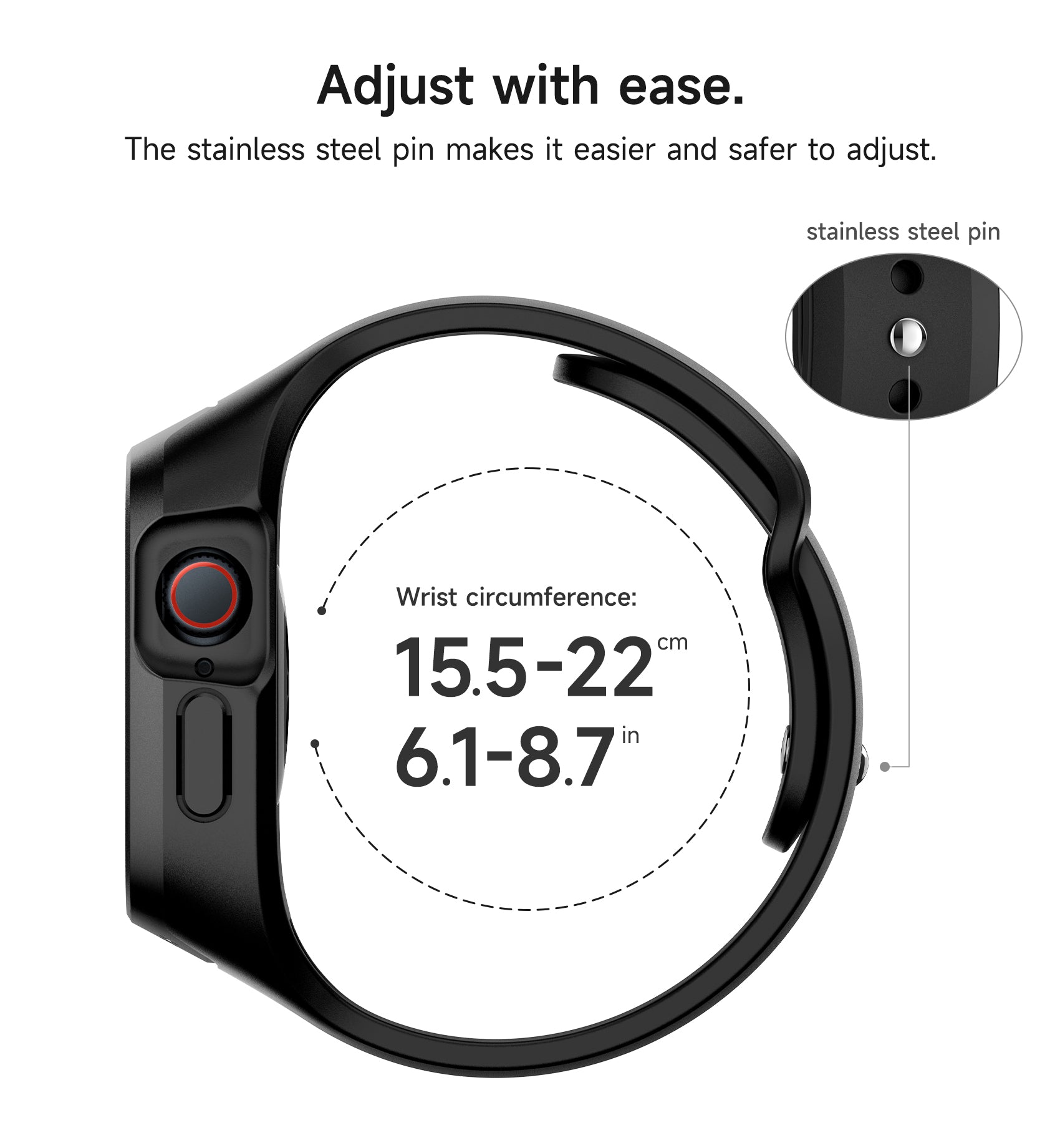 Suritch Sport Band for Apple Watch Series 7 45mm Soft Silicone Shockproof Rugged Protective Strap with Case for Women Men
