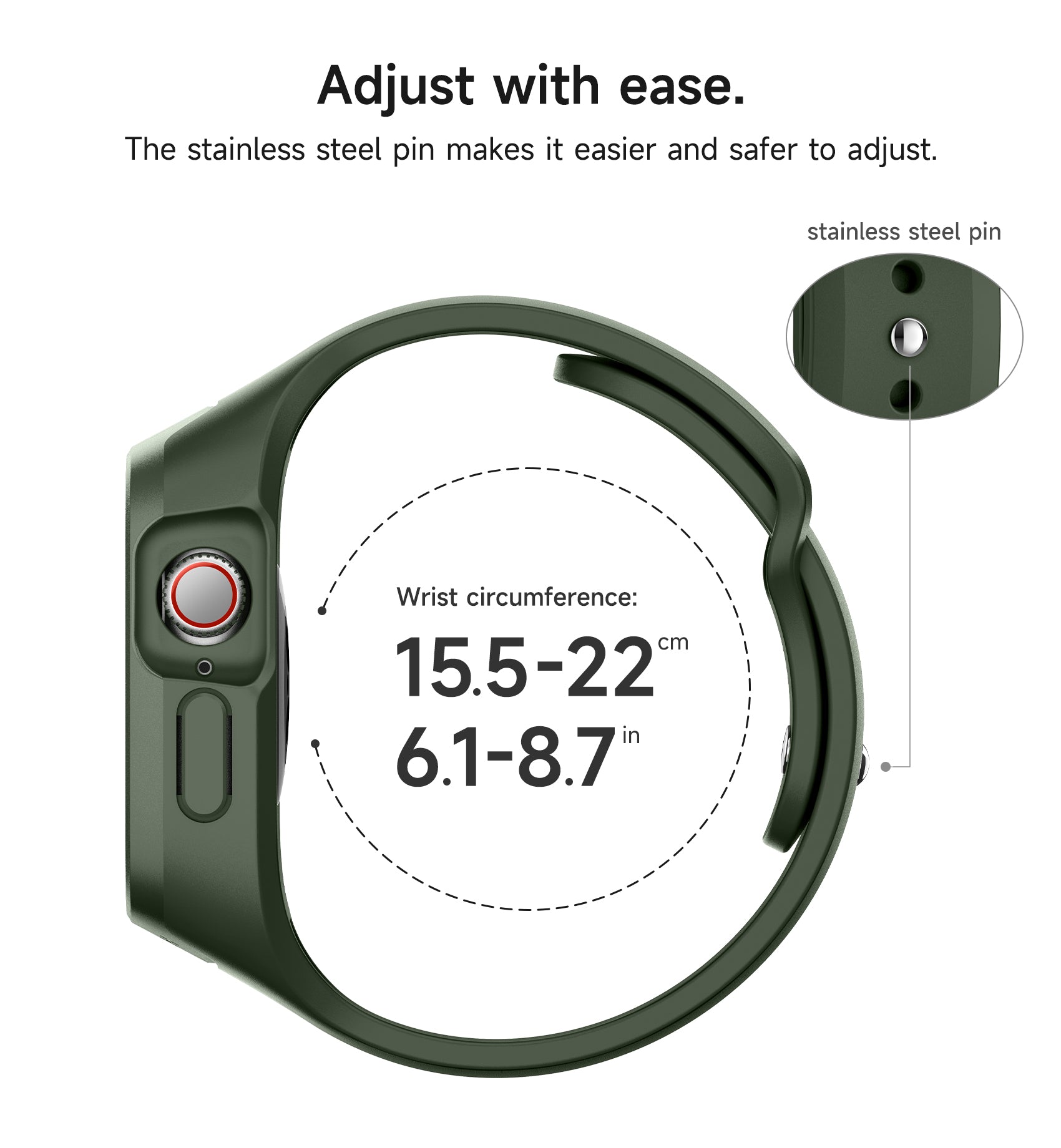 Suritch Sport Band for Apple Watch Series 7 45mm Soft Silicone Shockproof Rugged Protective Strap with Case for Women Men