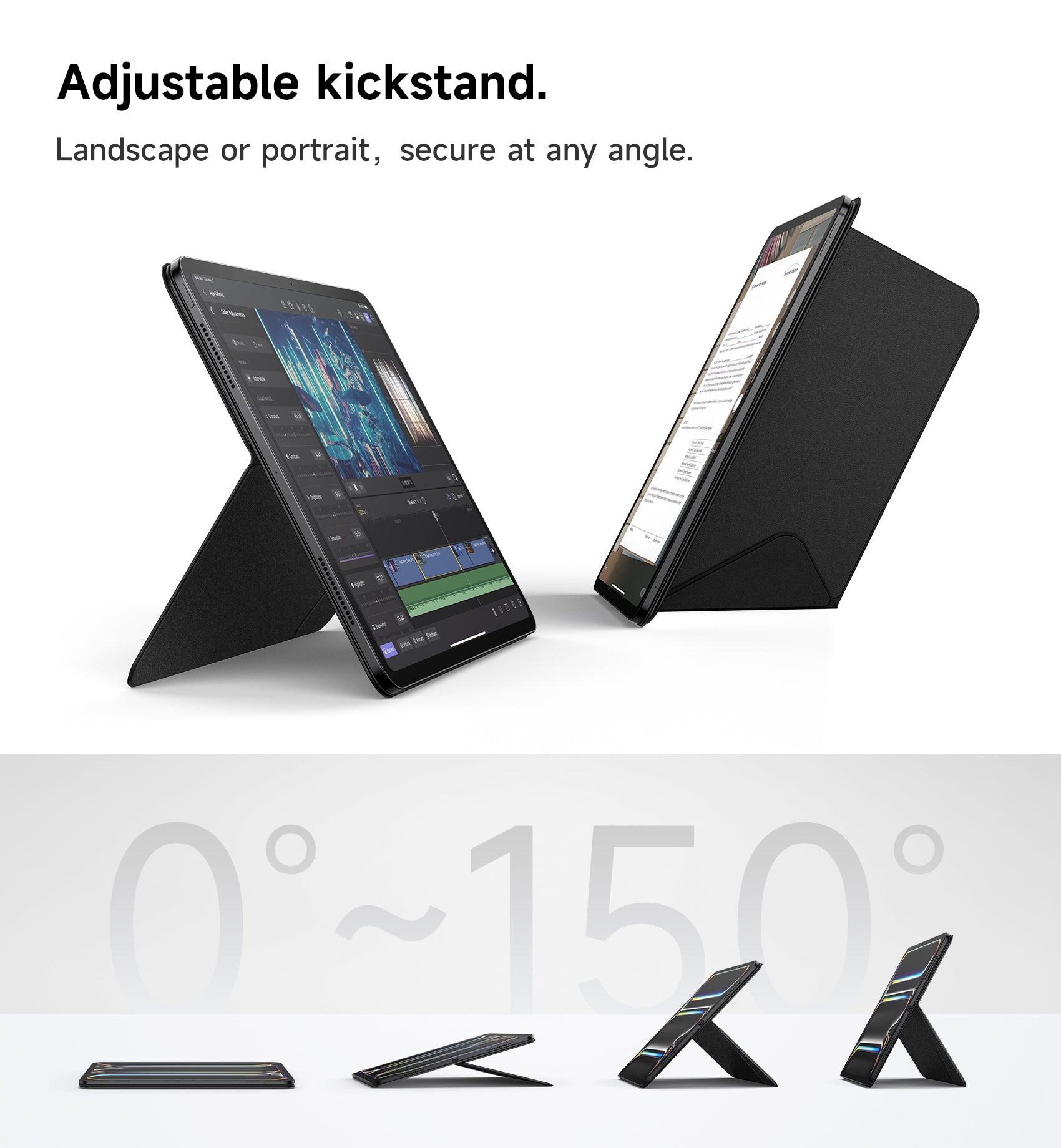 Suritch Stand for iPad Pro 11-inch M4 2024 Slim Adjustable Tablet Stand Lightweight Portable Support Portrait Landscape Magnetic Tablet Holder