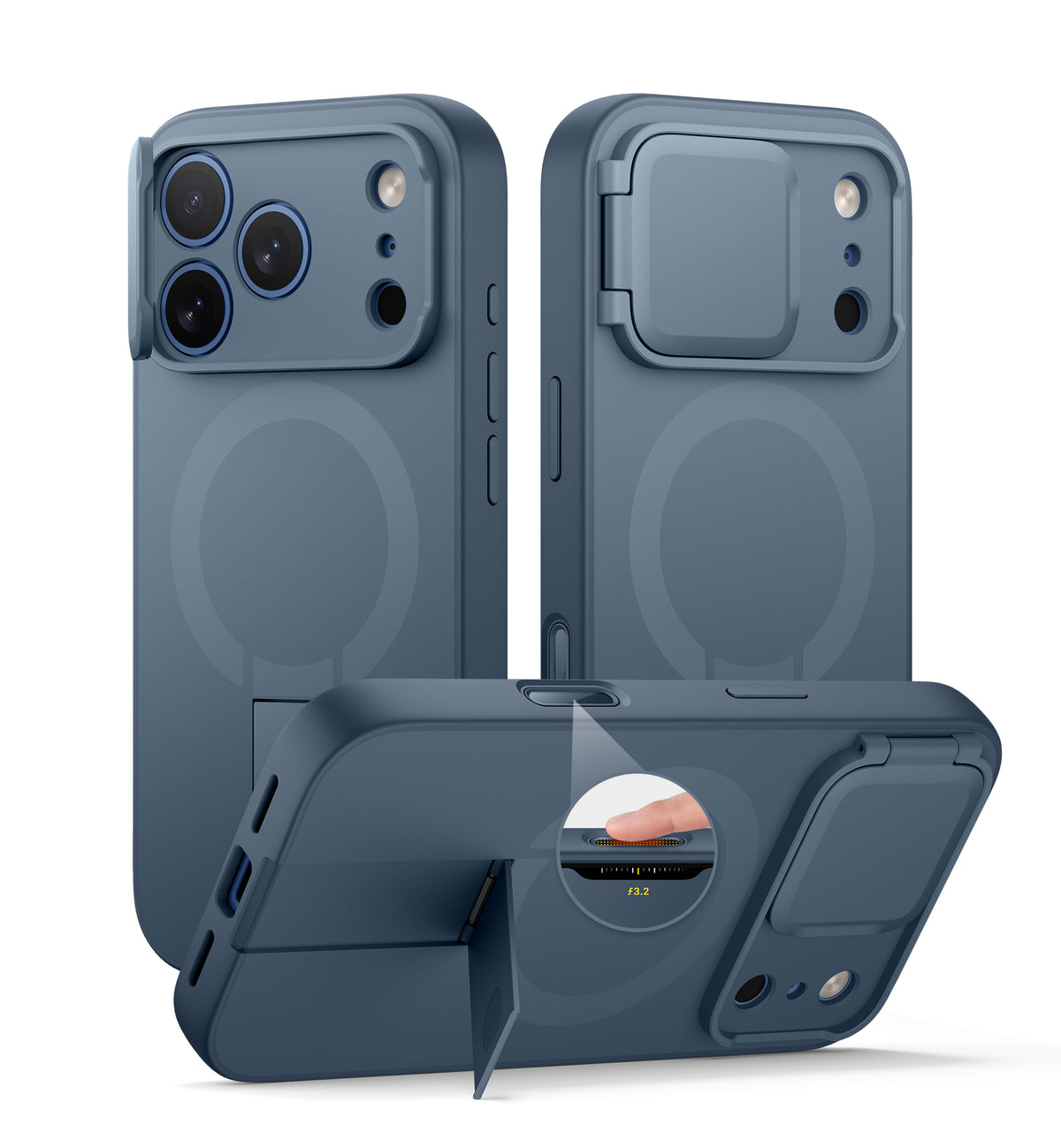 Suritch for iPhone 18 Pro Max MagSafe Case with Camera Cover and Built-in Kickstand