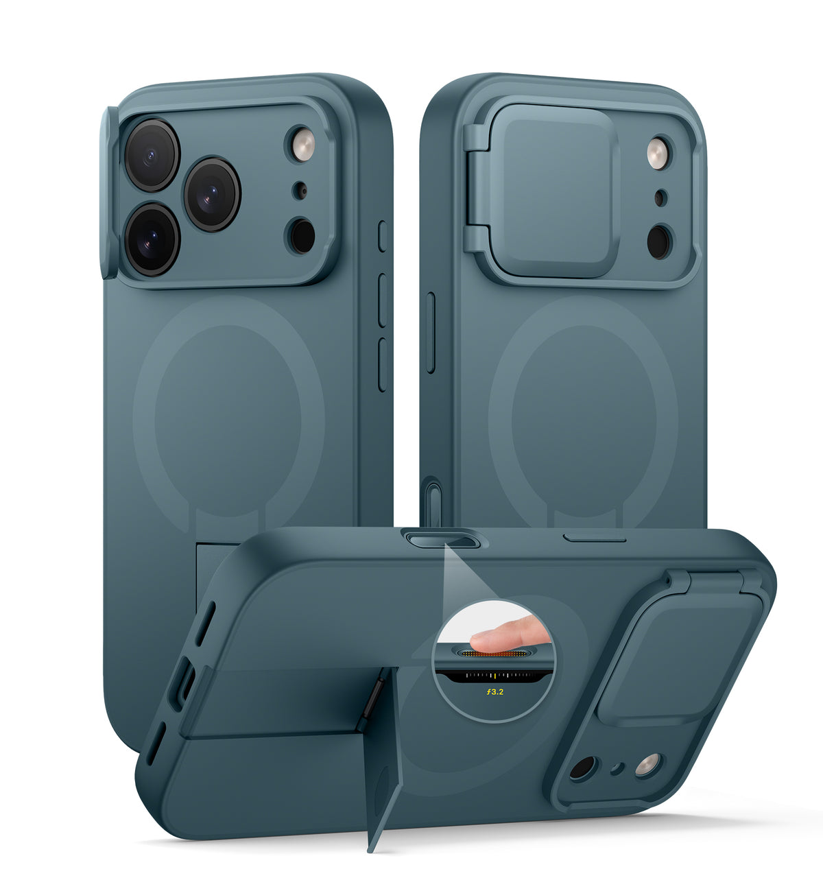 Suritch for iPhone 18 Pro Max MagSafe Case with Camera Cover and Built-in Kickstand