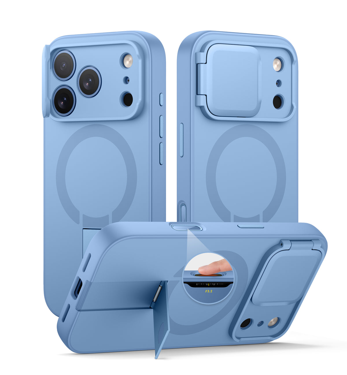 Suritch for iPhone 18 Pro Max MagSafe Case with Camera Cover and Built-in Kickstand