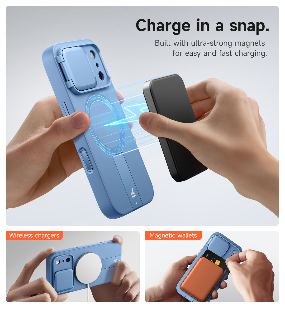 Suritch for iPhone 18 Pro Max MagSafe Case with Camera Cover and Built-in Kickstand