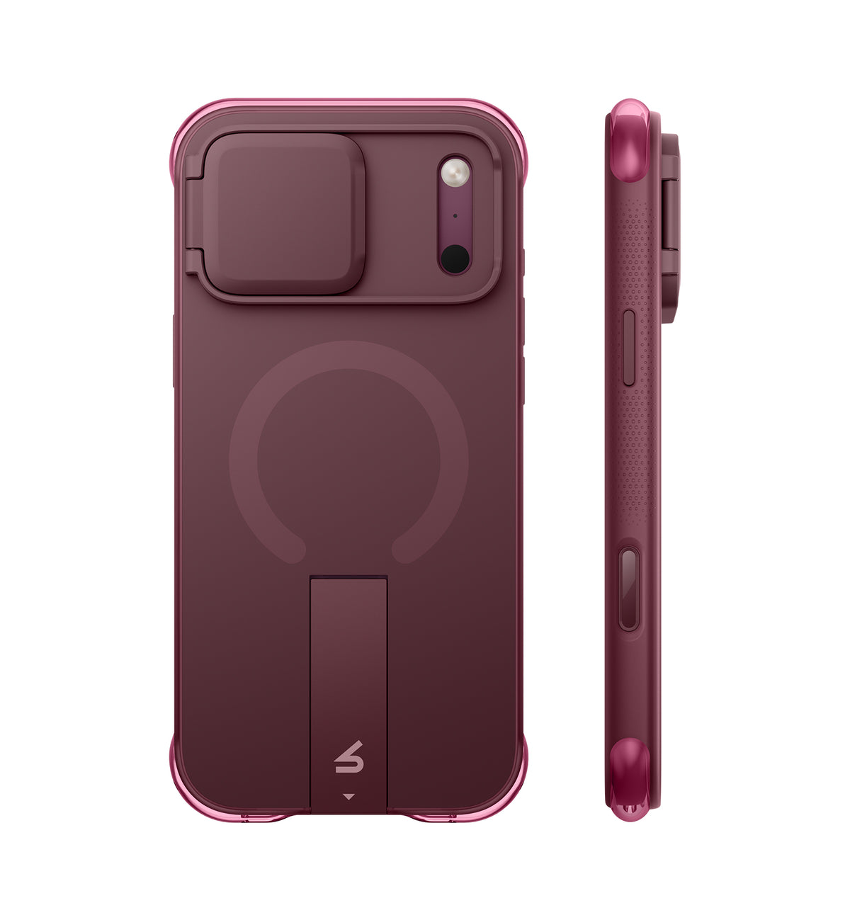 iPhone 18 Pro Max AirBounce Bumper Magnetic Case with Lens Cover and Kickstand